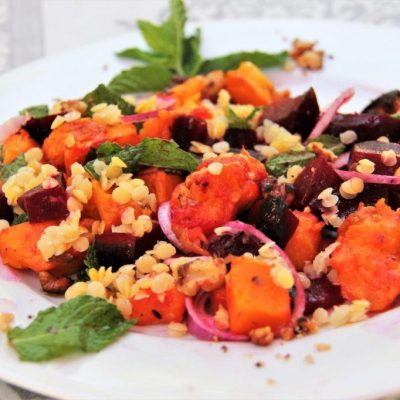 Turkish Warm Lentil Salad Recipe www.compassandfork.com