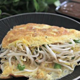 Quick Easy Mekong Inspired Omelette with Peanut Sauce
