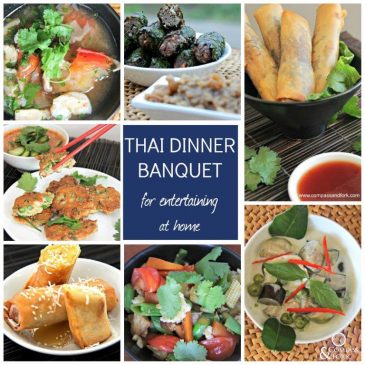 Better than any Thai restaurant, you can make this easy Thai dinner banquet at home! All recipes included. Your friends will say they found the best Thai in town and it's at your house!