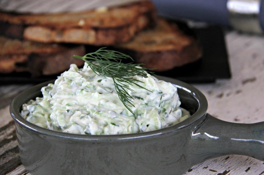Serving - Greek Tzatziki Guaranteed to be thicker and stronger www.compassandfork.com