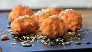 Serving - The Best Authentic Loukoumades Greek Donuts Recipe www.compassandfork.com