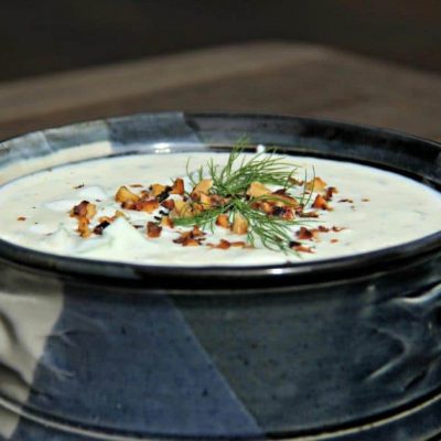 Tarator Authentic Bulgarian Yogurt Soup - Quick and Easy - Serving www.compassandfork.com