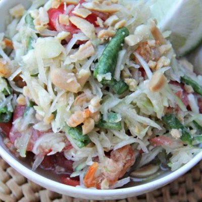 Mekong Inspired Green Papaya Salad www.compassandfork.com