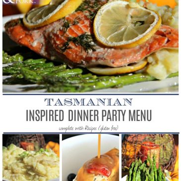Tasmanian inspired dinner party menu- complete with recipes, wine suggestions and dessert. Gluten free. Easy entertaining at home! www.compassandfork.com