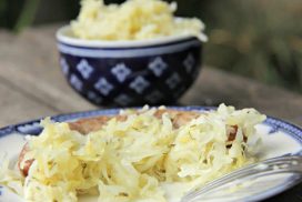 How to make simple healthy sauerkraut with 2 ingredients www.compassandfork.com